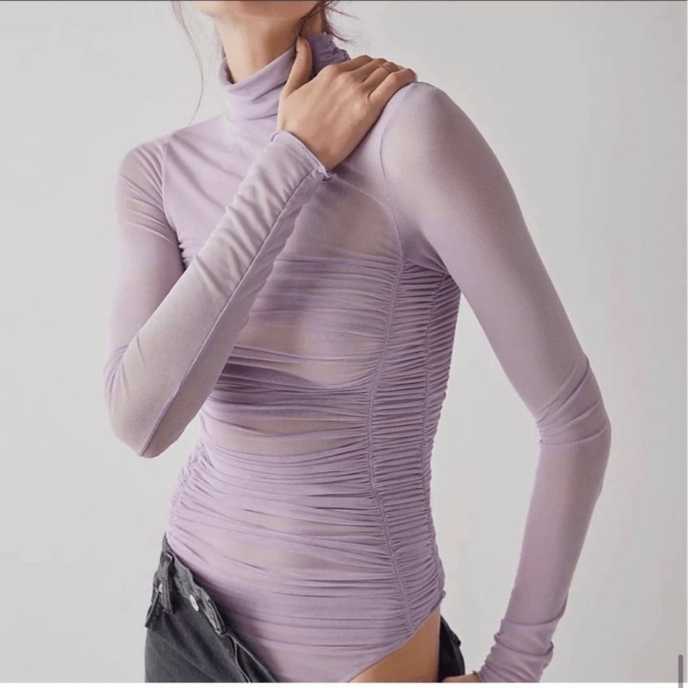 NWOT Free People Under It All Mesh Bodysuit - Picture 3 of 6